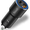 BUDI 38W PD+QC 3.0 CAR CHARGER SMART QUICK CHARGE - CC108TB